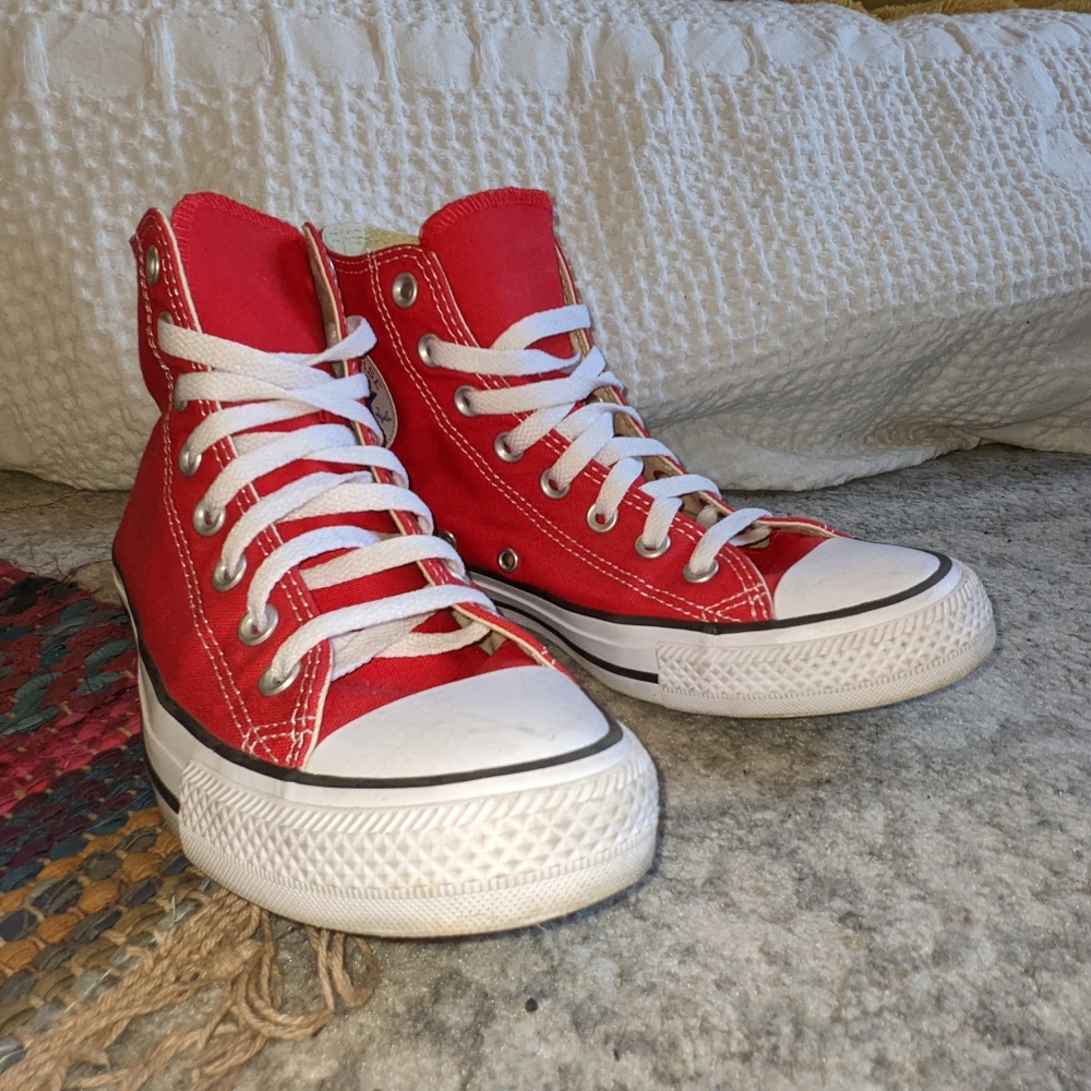 Red Converse High Tops
